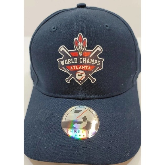 Atlanta Braves MLB World Series 2021 Baseball Cap Adult BLUE One Size Fits All - Picture 1 of 6
